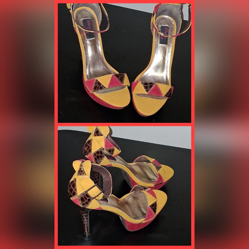 Vibrant What's Hot Red and Yellow Heels